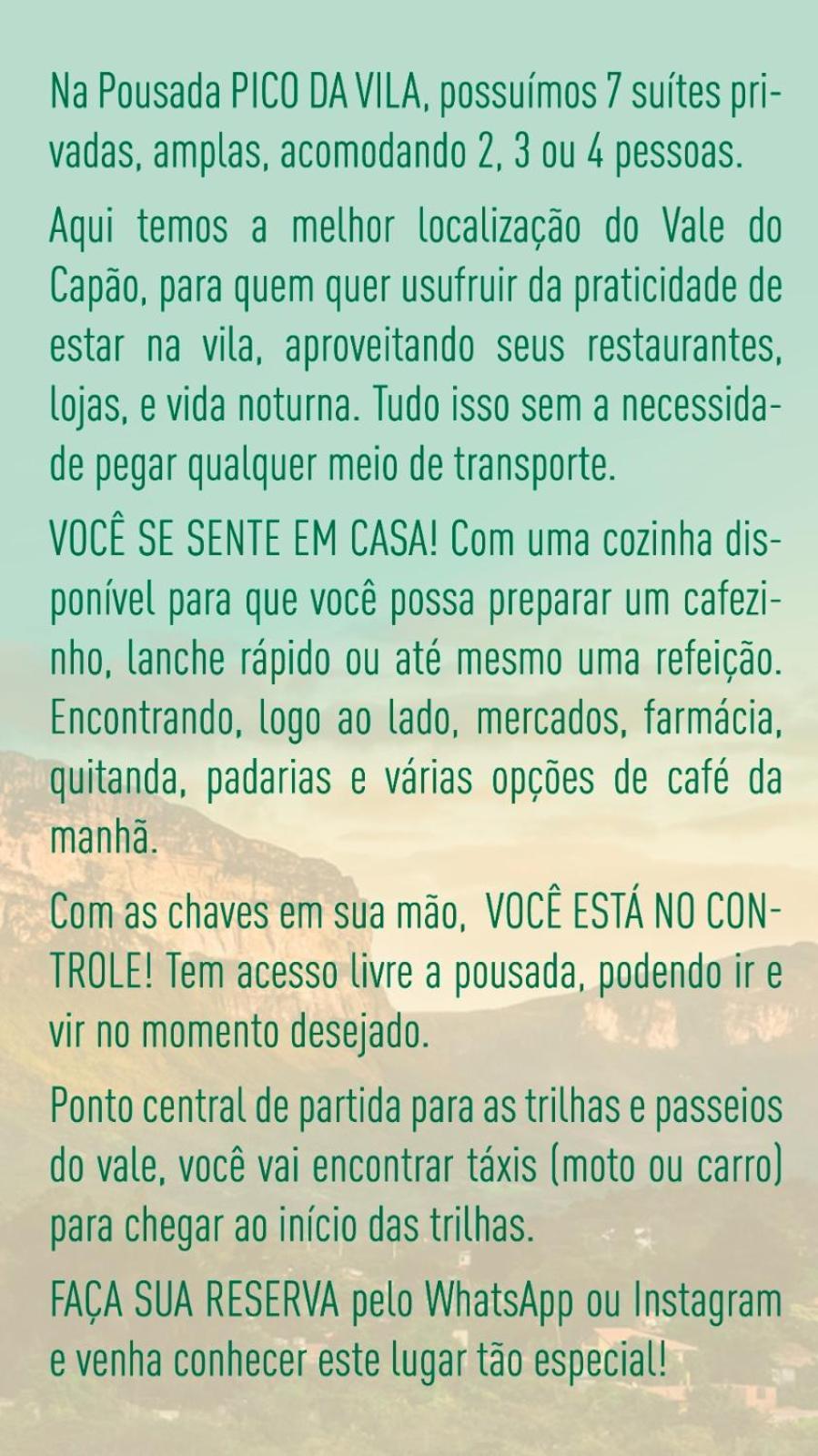 Pousada Pico Da Vila Vale do Capao Dış mekan fotoğraf